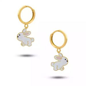 گوشواره حلقه ای طرح خرگوش