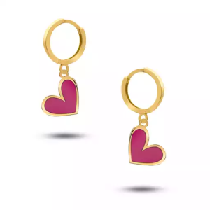 گوشواره حلقه ای طرح قلب